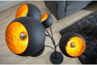 Lampadaire design en métal coloris or noir 170cm