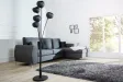 Lampadaire design en métal coloris or noir 170cm