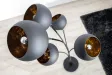 Lampadaire design en métal coloris or noir 170cm