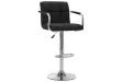 Chaises de bar lot de 2 noir tissu