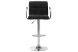 Chaises de bar lot de 2 noir tissu