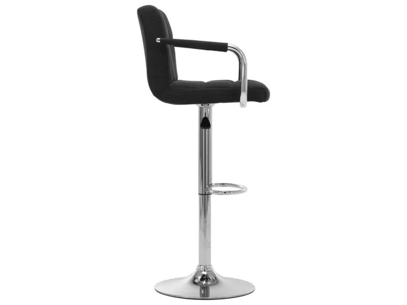 Chaises de bar lot de 2 noir tissu