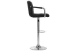 Chaises de bar lot de 2 noir tissu