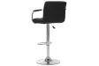 Chaises de bar lot de 2 noir tissu