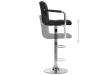 Chaises de bar lot de 2 noir tissu