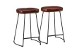 Tabourets de bar lot de 2 marron foncé 41x29x62 cm