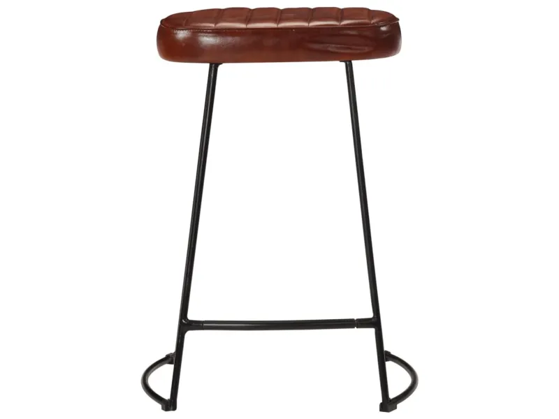 Tabourets de bar lot de 2 marron foncé 41x29x62 cm