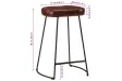 Tabourets de bar lot de 2 marron foncé 41x29x62 cm