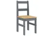 Chaises à manger lot de 2 Panama gris bois massif de pin