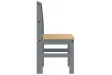 Chaises à manger lot de 2 Panama gris bois massif de pin