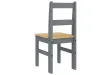 Chaises à manger lot de 2 Panama gris bois massif de pin