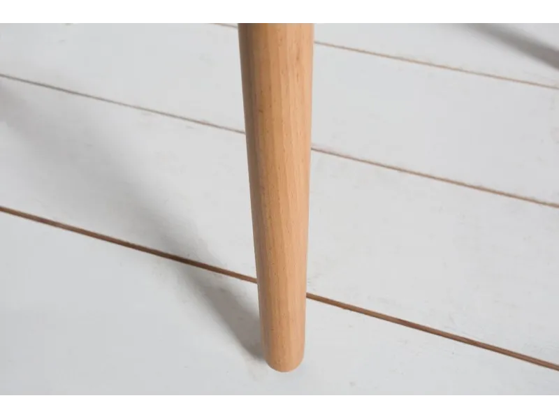 Lot de 2 fauteuils design scandinave revêtu en tissu gris clair