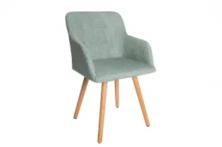 Lot de 2 fauteuils design scandinave en tissu vert menthe 2