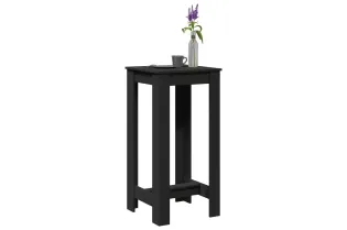 Table de bar noir 51x50x103,5 cm bois d'ingénierie
