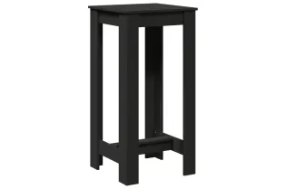 Table de bar noir 51x50x103,5 cm bois d'ingénierie 2