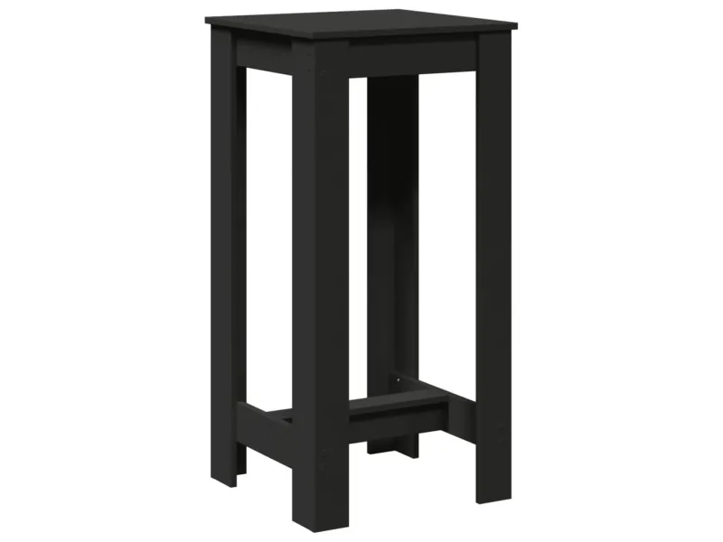 Table de bar noir 51x50x103,5 cm bois d'ingénierie