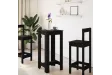 Table de bar noir 51x50x103,5 cm bois d'ingénierie