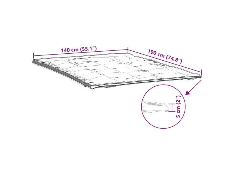 Protège-matelas blanc 140x190 cm