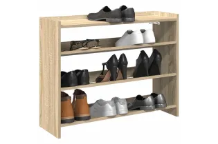 Étagère à chaussures chêne sonoma 80x25x61,5 cm bois ingénierie