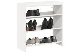 Étagère à chaussures blanc 60x25x62 cm bois d'ingénierie