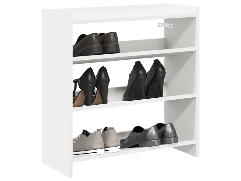 Étagère à chaussures blanc 60x25x62 cm bois d'ingénierie