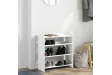 Étagère à chaussures blanc 60x25x62 cm bois d'ingénierie