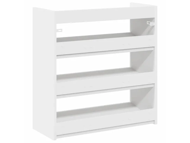 Étagère à chaussures blanc 60x25x62 cm bois d'ingénierie