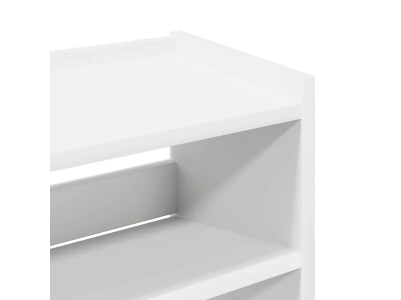 Étagère à chaussures blanc 60x25x62 cm bois d'ingénierie