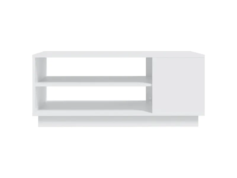 Table basse blanc 102x55x43 cm bois d'ingénierie