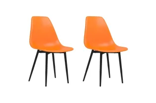 Chaises à manger lot de 2 orange PP 2