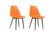 Chaises à manger lot de 2 orange PP