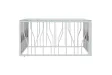 Table basse 100x100x50 cm acier inoxydable et verre