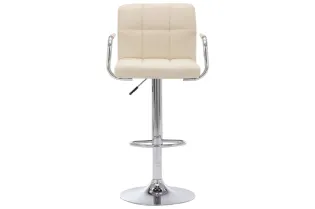 Chaise de bar Crème Tissu 2