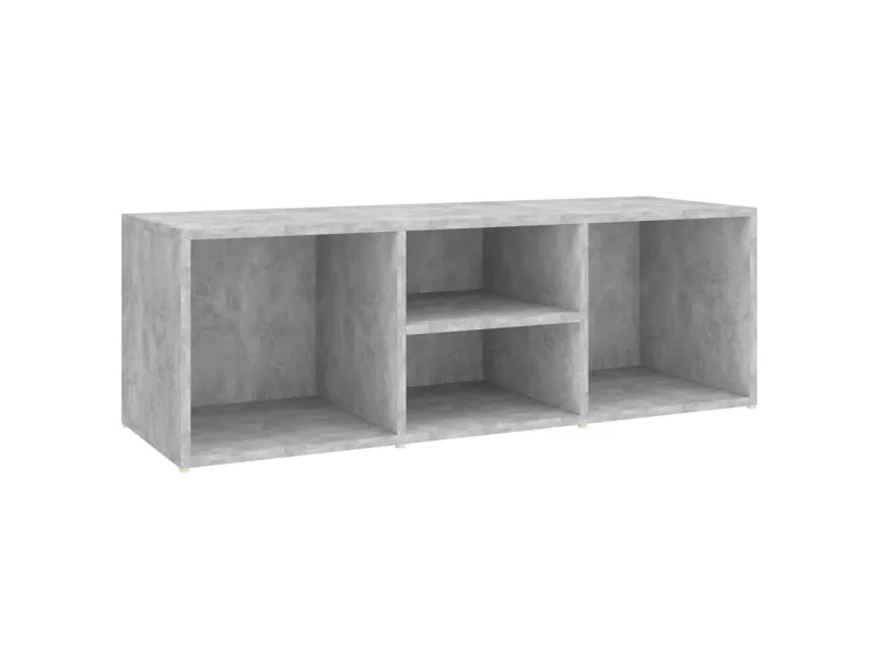 Banc à chaussures Gris béton 105x35x35 cm Aggloméré