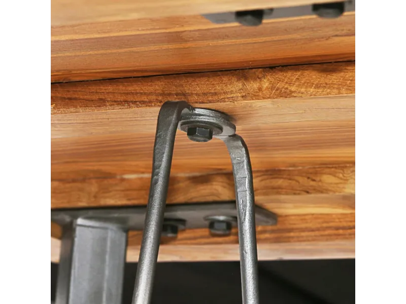 Table de bar Teck recyclé massif 60x60x107 cm