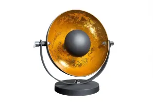 Lampe à poser moderne en aluminium et acier inoxydable coloris or noir 2