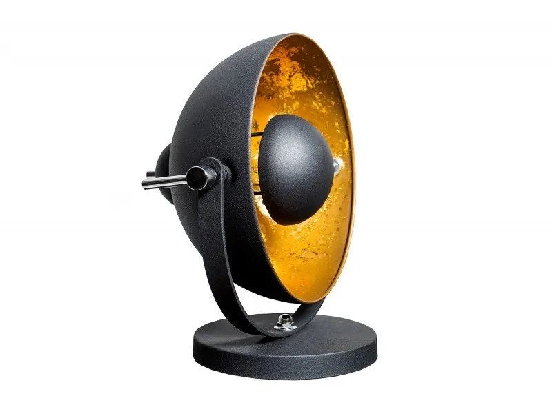 Lampe à poser moderne en aluminium et acier inoxydable coloris or noir