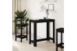 Table de bar noir 102x50x103,5 cm bois d'ingénierie
