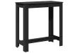 Table de bar noir 102x50x103,5 cm bois d'ingénierie
