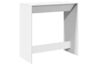 Table de bar blanc 102x50x103,5 cm bois d'ingénierie 2