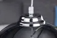 Lampe suspendue design boule en métal chromé