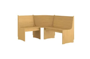 Banc d'angle REINE 151 cm marron miel bois de pin solide 2