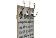 Porte-manteau mural avec 6 crochets 120 x 40 cm THANK YOU