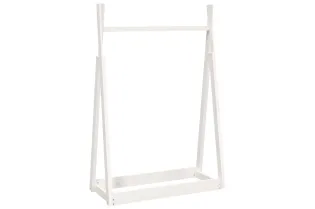 Porte-vêtements Blanc 100x45x150 cm Bois de pin massif 2