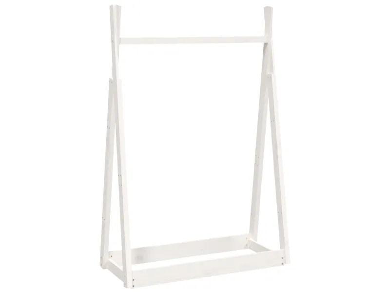 Porte-vêtements Blanc 100x45x150 cm Bois de pin massif