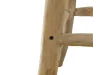 Tabouret de bar Cuir véritable et bois de teck solide