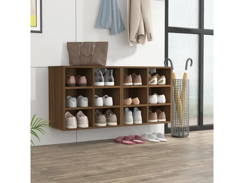 Armoires à chaussures 2 pcs Chêne marron 52,5x30x50 cm