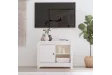 Meuble TV Blanc 70x36,5x52 cm Bois de pin massif