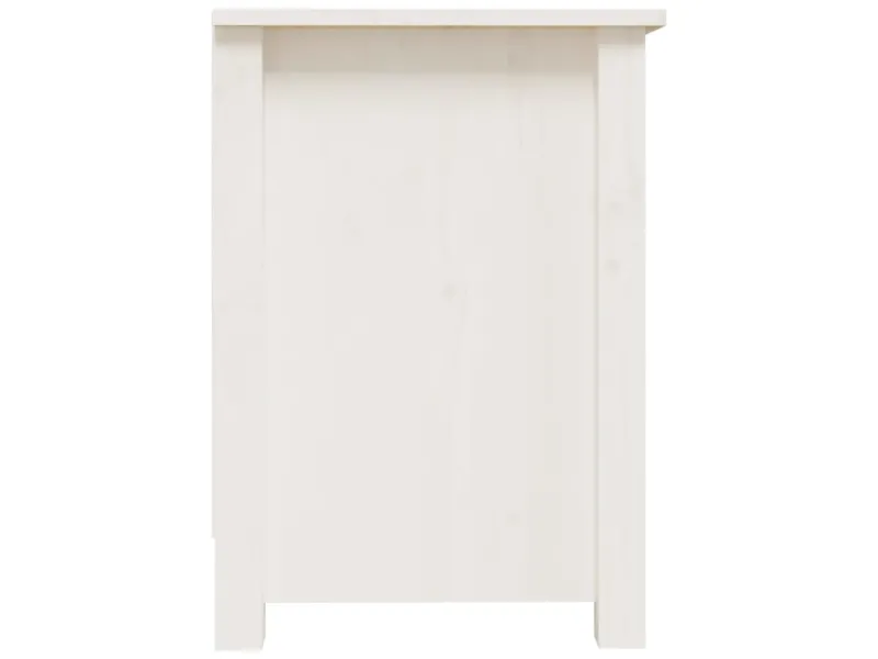 Meuble TV Blanc 70x36,5x52 cm Bois de pin massif