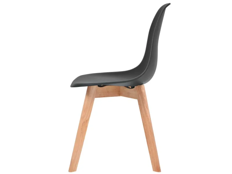 Chaises à manger lot de 2 Noir Plastique